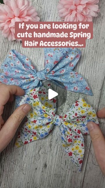 Jane on Instagram: "Which is your favourite?

Handmade Hair Bows perfect for Spring. These are all attached to a clip, so will suit lots of hairstyles.

Limited stock available.

#cutehairaccessories #hairbowsforgirls #hairbow #handmadebow #hairbowshop #fabrichairbow #smallbusinesslife #sewnbyme #fabricbow #uketsyseller #smallbusiness #hairbowaddict #sailerbow #sewingbusiness #handmadebusiness #smallbusinessuk #shopsmall #hairbowmaker #nottinghamsmallbusiness #hairbowshandmade #springhairaccessories" Hairbow Tutorial Easy, Spring Hair Accessories, Handmade Hair Bows, Spring Hairstyles, Limited Stock, Hair Bows, Hair Accessories, Hairstyles, Hair