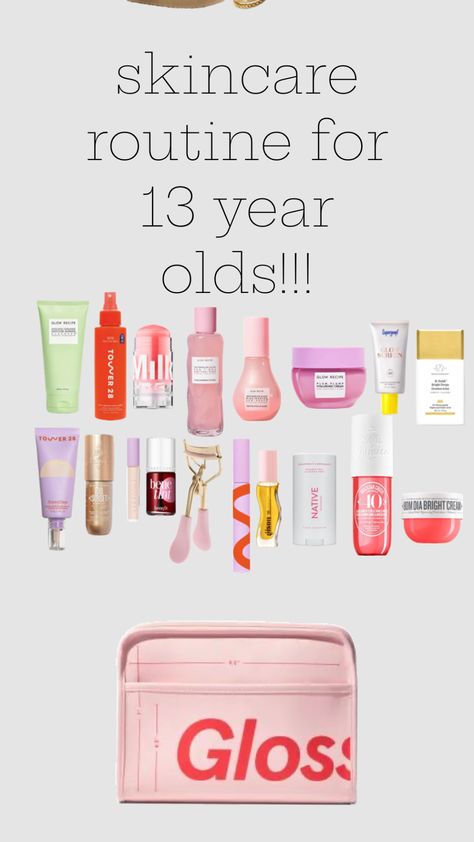 Skincare For 13 Year Girl, Skincare For 13 Yrs Old, 13 Year Girl, Kids Skin Care, Classy Makeup, Skin Care Routine Order, Adoption Party, Sephora Skin Care, Basic Skin Care Routine