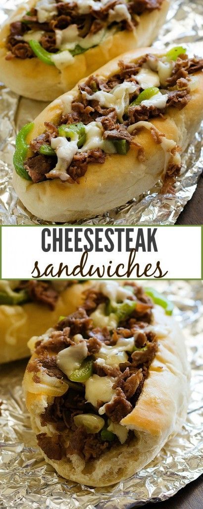 Cheesesteak Sandwich recipe from Life in the Lofthouse. We love these! The only way I make cheesesteaks at home! Cheesesteak Sandwiches, Sandwich Vegetarian, Resep Steak, Resep Sandwich, Cheese Steak Sandwich, Philly Cheese, Steak Fajitas, God Mat, Tea Sandwiches