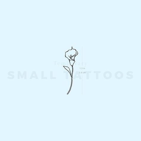 Small Calla Lily Temporary Tattoo set of 3 - Etsy Israel Calle Lily Tattoo, Calla Lily Tattoo Simple, Small Lily Tattoos For Women, Lily Outline Tattoo, Small Lily Tattoo, Calla Lily Tattoo, Lily Tattoos, Lillies Tattoo, Lily Flower Tattoos