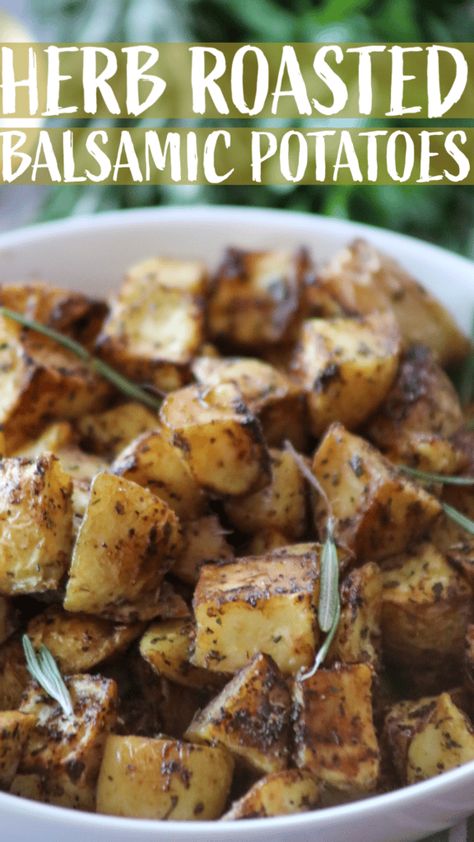 Balsamic Vinegarette Recipe Dinners, Balsamic Side Dishes, Balsamic Chicken Sides, Balsamic Roasted Potatoes, Balsamic Glaze Potatoes, Balsamic Vinegarette Recipes, Balsamic Chicken Side Dishes, Ways To Use Balsamic Vinegar, Recipes With Balsamic Glaze