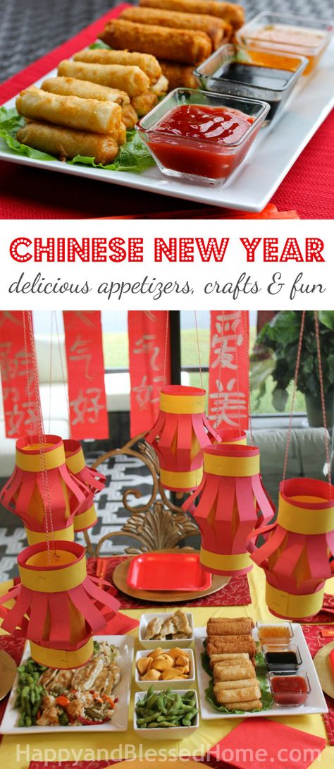 Chinese New Year with delicious recipe ideas, free printables for kids, red lantern craft, and red spring scroll craft from HappyandBlessedHome.com Chinese New Year Printables, New Year Printables, Chinese Birthday, Chinese Party, Chinese New Year Food, Free Printables For Kids, Chinese New Year Activities, Chinese New Year Party, Lantern Craft