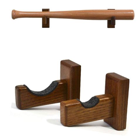 PRICES MAY VARY. Baseball wall mount is made of solid pine wood, which can fix any baseball bat or softball bat horizontally. Sturdy 2 piece design to display any baseball or softball bat horizontally on a wall. High quality solid wooden baseball bat hanger and LINED WITH SOFT FELT - Protect your bat from scratches or damages. Felt strips in black on the holer for protecting the baseball bat Convenient cutouts on each hanger for different ends of a bat, covered with felt for protection and fixat Baseball Bat Wall Mount, Baseball Bat Holder, Baseball Bat Rack, Baseball Bat Display, Wall Mounted Display Case, Bat Display, Baseball Wall, Bat Wall, Portable Walls