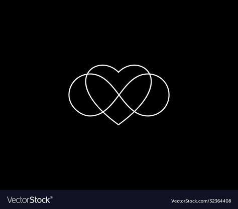 Love Logo Design Heart Aesthetic, Infinity Aesthetic Logo, Valentine Logo Design, Kiss Logo Design, Love Logo Ideas, Couple Logo Design Love, Infinity Logo Symbols, Love Symbols Heart, Endless Love Tattoo