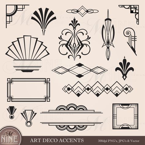 Art Deco Desen, Rumah Moden, Motifs Art Nouveau, Journal Tips, Molduras Vintage, Art Deco Inspiration, Motif Art Deco, Art Noir, Art Deco Decor