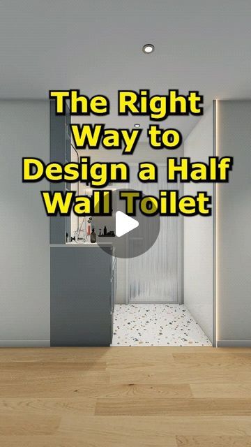 Half Wall Toilet, Master Toilet Design Modern, Closet Bathroom Combo, Toilet Bathroom Design, Small Washroom Design, Small Toilet Decor, Bathroom Interior Modern, Small Toilet Design, Toilet Design Modern