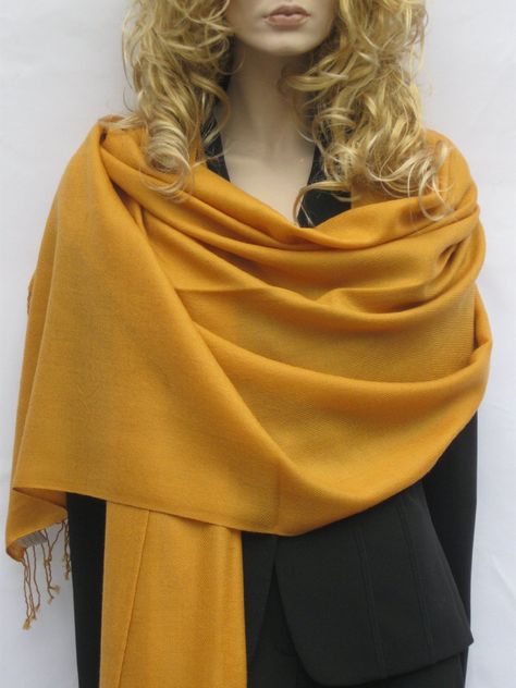 Yellow Shawl, Casual Yellow Scarf One Size, Bohemian Yellow Silk Shawl Scarf, Yellow One-size Shawl Scarf, Casual Yellow Scarves, One Size, Cashmere Pashmina, Yellow Scarf, Pashmina Shawl, Amazon Women