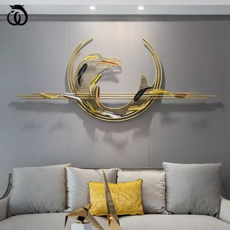 Space Wall Painting, Interior Design Ideas Living Room, Wall Clock Design Ideas, Clock Design Ideas, Metal Fish Wall Art, Dragonfly Wall Art, Living Room Ornaments, Wall Clock Design, Tableau Art