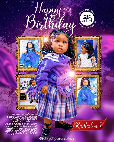 Poster design for 1 year birthday 🎉🎂 Baby Birthday Poster, Baby Birthday Design, Happy Birthday Kids, Birthday Posters, 1 Year Birthday, Birthday Designs, One Year Birthday, Design Edit, Happy Birthday Posters