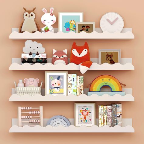 PRICES MAY VARY. Material : Wood Mounting type : Wall Mount Special feature : Trees Care instructions : Wipe with Dry Cloth nusery Nursery Book Shelves, Scalloped Shelf, Shelf For Wall, Picture Ledge Shelf, Nursery Book, Nursery Bookshelf, Floating Bookshelves, Ledge Shelf, Shelves White