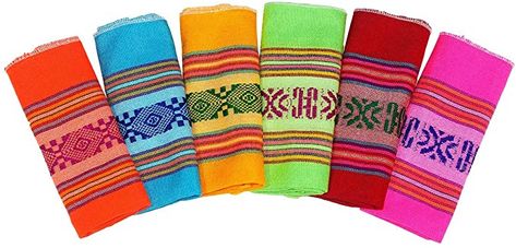 Amazon.com: SR.TILLA Set of 6 Colored Cotton Table Cloth Napkins, Mexican Authentic Fiesta Cloth Napkins, Kitchen Towels, 100% Cotton Mexican Party : Home & Kitchen Mexican Table Setting, Mexican Napkins, Aztec Home Decor, Mexican Table, Tortilla Warmer, Fiesta Party Decorations, Napkin Design, Cotton Crafts, Mexican Party