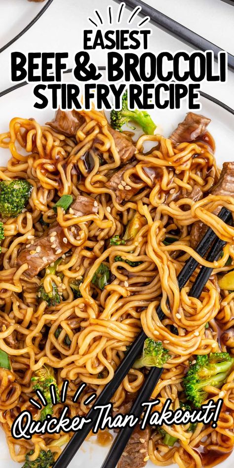 Beef Ramen Stir Fry, Beef Ramen Noodle Recipes, Steak Stirfry Recipes, Beef Broccoli Stir Fry, Ramen Dinner, Beef Ramen, Easy Beef And Broccoli, Ramen Recipes Easy, Ramen Stir Fry