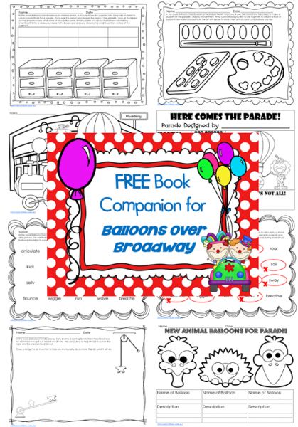 Balloons Over Broadway Free Printable Balloons Over Broadway, Fall Library, Christmas Homeschool, Classroom Thanksgiving, Thanksgiving Lessons, Thanksgiving School, Thanksgiving Classroom, November Activities, Elementary School Library