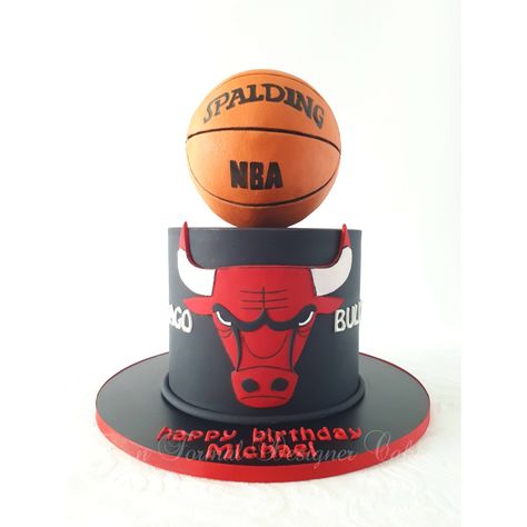 Chicago Bulls Nails, Chicago Bulls Cake Ideas, Chicago Bulls Birthday Cake, Chicago Bulls Birthday Party Ideas, Chicago Bulls Party, Chicago Bulls Birthday Party, Basketball Torte, Bulls Cake, Michael Jordan Cake