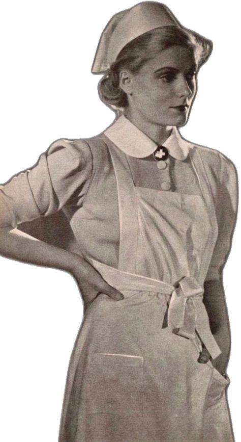 60s Nurse Uniform, 1930s Nurse Uniform, 1920s Nurse Uniform, 1940s Nurse Aesthetic, 1970s Nurse Uniform, Vintage Nurse Art, Vintage Nurse Costume, Vintage Nurse Aesthetic, Nurse Character Art