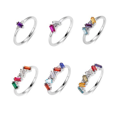 Stackable birthstone rings