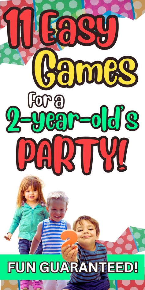 Make sure two-year-olds are kep thoroughly entertained with these easy games for a 2-year-old's party. There are indoor games and outdoor party games. Take a look and choose some games for your son or daughter's 2nd birthday party. Party games for toddlers, birthday games for kids, fun party games for kids, birthday party games for kids, kids birthday party games indoors, fun games for toddlers, toddler party games, party games for two year olds, simple games for two year old, hosting occasion Party Activities For 2nd Birthday, Activities For Indoor Birthday Party, Games For Toddlers Indoor Easy, 2nd Birthday Games Activities, Two Year Old Birthday Party Games, Toddler Birthday Games Outdoor, Party Games For Toddlers Indoor, Games For 3 Year Birthday, Party Games For 2nd Birthday