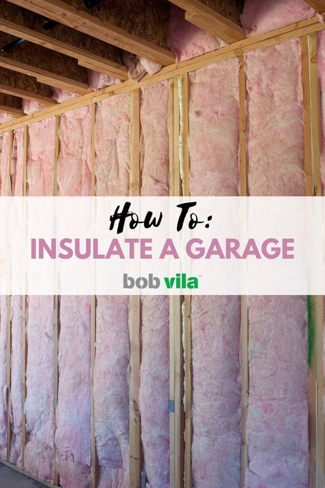 Learn how you can keep your garage warm in the colder months, and cool in the hotter months. | How To: Insulate A Garage Unfinished Garage Makeover, How To Finish A Garage On A Budget, Garage With Loft Storage, How To Finish A Garage, Finishing A Garage, Insulate Garage Walls, How To Insulate A Garage, Garage Makeover Workshop, Garage Insulation Ideas