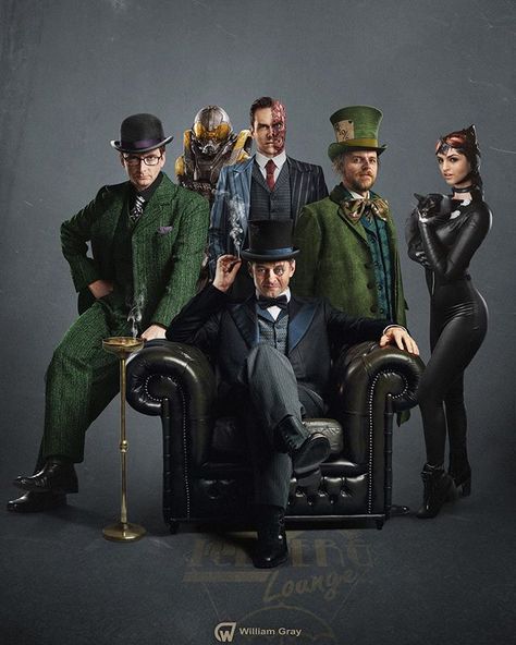 All Confirmed (or very close to) villains in The Batman. David Tennant as the Riddler, Unknown for Firefly, Armie Hammer as Two-Face, Simon… Iceberg Lounge, Zack Snyder Justice League, Penguin Gotham, Gotham Tv Series, Gotham Series, Hulk Spiderman, Gotham Villains, Gotham Tv, The Riddler