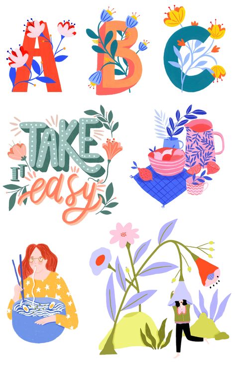 Artist Focus | Jessica Smith — The Bright Agency Jessica Smith Illustration, Illustrative Lettering, Uk Illustration, Jessica Smith, Illustration Art Design, Illustration Ideas, Illustration Art Girl, Aspiring Artist, Creative Block