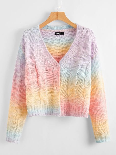 Tie Dye Cardigan, Knit Tie, Simple Trendy Outfits, Teenage Fashion Outfits, Blue Sweaters, Type 1, Cardigans For Women, Long Sleeve Sweater, Knit Cardigan