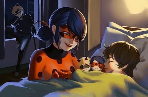 Agreste Family, Comics Ladybug, Ladybug Und Cat Noir, Miraculous Ladybug Kiss, Marinette Et Adrien, Ladybug Art, Ladybug And Cat Noir, Miraculous Wallpaper, Miraculous Ladybug Memes