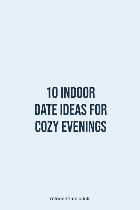 Stuck at home on a rainy day? No worries! Check out these 10 creative indoor date ideas that will turn your house into a romantic getaway. Whether it’s a cozy movie night, cooking together, or experimenting with fun games, your indoor date can be filled with laughter and connection. Perfect for when the weather is tough, these ideas help deepen your bond while having a blast at home. Who says staying in can’t spark romance? Get inspired and make your next date night truly memorable! Stay Home Date Ideas, Movie Night Ideas Indoor, Indoor Dates, Indoor Date Ideas, At Home Dates, Day Date Ideas, Spa Night, Calming Music, Stuck At Home