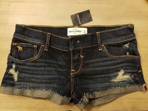 ABERCROMBIE & FITCH NWT ABERCROMBIE KIDS GIRLS DENIM JEAN SHORTS MSRP $40 - NEW / FREE SHIPPING!!! ** Retail Price : $39.50 ** Size : 16 FOR GIRLS ** This is a NEW Item **  Shipping  NO INTERNATIONAL SHIPPING, ONLY USA SHIPPING(Exclude Hawaii/Alaska/PO BOX)  NO RETURN AND REFUND  Terms & Condition  * The buyer will be charged a 20% restocking fee for all items returned that are determined to be in working order, and a refund will not be given.  * We will not accept any item that is damaged in re Hollister Clothes, Abercrombie Girls, Short Jean Shorts, Camo Jeans, Abercrombie And Fitch Shorts, Denim Jean Shorts, Abercrombie Kids, Swaggy Outfits, Girls Denim