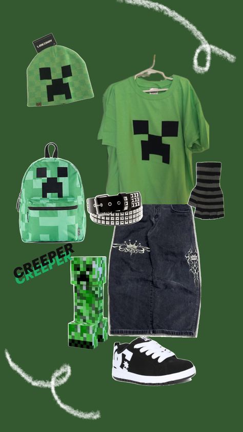 Minecraft Outfits, Creeper Outfit, Silly Clothes, Creepers, Cute Outfits, Clothes