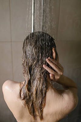 Young Woman Taking A Shower by Mihajlo Ckovric - Beautiful, Woman Hard Water Hair, Chelating Shampoo, Chemically Straightened Hair, Clarify Hair, Hair Cleanser, Hair Control, Hair Restoration, Hard Water, Washing Hair