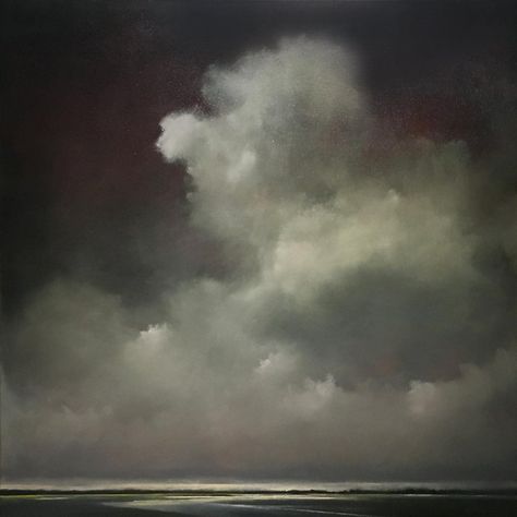 Doug Foltz Landscape Painting - Renewal-Coming Home Series #30 Oil On Canvas Landscape 2019 Contemporary Dark Landscape, Canvas Landscape, Contemporary Landscape Painting, Cloud Art, Sky Painting, Auburn University, Cloud Painting, Coastal Landscape, Dark Skies