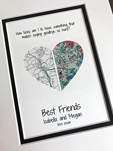 Diy Bff, Long Distance Friendship Gifts, Personalised Gifts For Friends, Diy Gifts For Friends, Friends Diy, Super Gifts, Birthday Gifts For Best Friend, Birthday Diy, Christmas Gifts For Friends