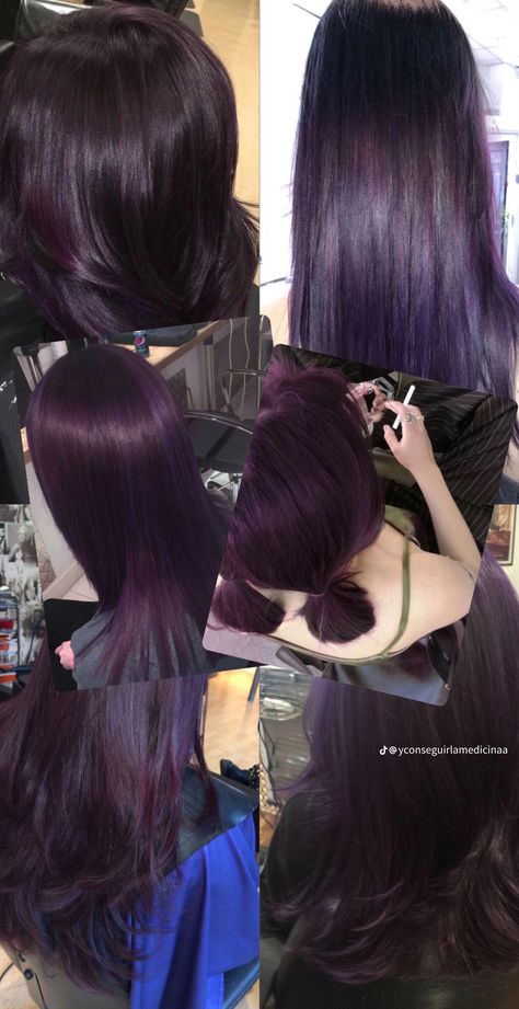 Dark Plum Hair Color, Dark Plum Hair, Plum Purple Hair, Manic Panic Purple, Plum Hair Color, Pelo Color Vino, Hair Color Plum, Dark Purple Hair, Plum Hair