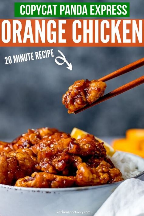 Copycat Panda Express Orange Chicken, Hoender Resepte, Panda Express Orange Chicken Recipe, Cheesecake Factory Orange Chicken, Copycat Panda Express, Protein Dishes, Chicken Orange, Panda Express Orange Chicken, Orange Chicken Sauce