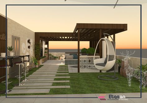 ROOF on Behance Terace Design, Roof Garden Plan, Roof Top Patio, Gazebo Decor, Roof Terrace Design, Gazebo Decorations, Terraced Landscaping, Roof Garden Design, Main Entrance Door Design