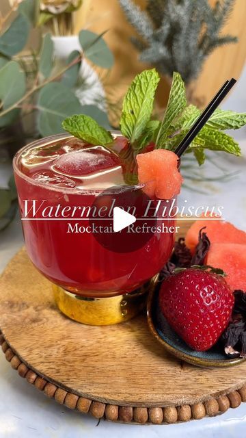 Marlene Vasquez on Instagram: "Watermelon Hibiscus Refresher! 🌺 Perfect drink for the hot summer weather. Simple to make and packed with fresh ingredients. Each ingredient brings forth its own powerful benefits but once mixed together, it makes for a great balance of flavors and hydration. Try it out and let me know what you think. As always, Enjoy! #homemadefood #drinks #healthyfood #healthylifestyle #healthyrecipes #healthyeating #receitas #recipe #bebidas #bebidassaludables #naturalfood #food #foodie #comidasaludable #comida #drinklocal #drinks #happyhour #refreshing #refresh #summer #summervibes #summerfood #summerdrinks" Hibiscus Refresher, Watermelon Tea, Mocktails Recipes, Homemade Juices, Hibiscus Drink, Green Juice Smoothie, Virgin Drinks, Homemade Juice, Fresh Drinks