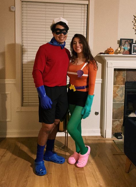 Barnacle Boy Costume, Halloween Costumes Homemade, Mermaid Man And Barnacle Boy, Mermaid Man And Barnacle, Barnacle Boy, Costume Couple, Made Costume, Costumes 2024, Funny Couple Halloween Costumes