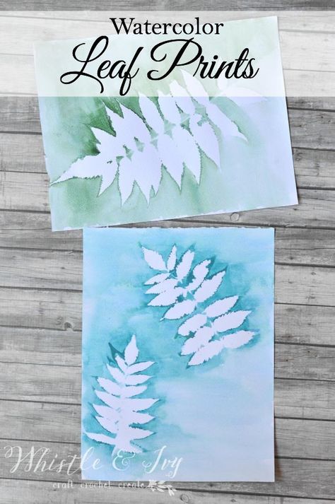 Beginners Watercolor, Autumn Leaves Craft, Watercolor Leaf, Diy Leaves, Ecole Art, Watercolor Projects, Leaf Crafts, Fall Crafts For Kids, Diy Watercolor