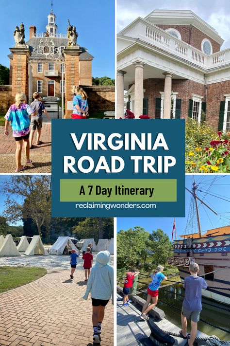 Virginia Road Trip Ideas, Virginia Historical Sites, Monticello Virginia, Jamestown Virginia, Usa Places, 7 Day Itinerary, Usa Places To Visit, Virginia Vacation, Virginia History