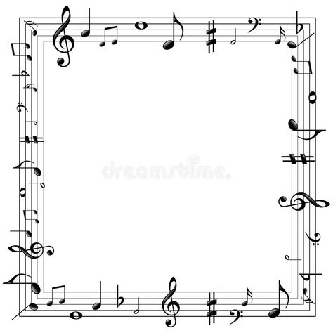 Music notes border. Vector illustration of music notes border , #AD, #border, #notes, #Music, #music, #illustration #ad Music Borders Design, Band Paper Design, Musical Border Design, Music Border Design, Music Border, Frames Ideas, Quiet Book Templates, Graphic Assets, Free Printable Stationery