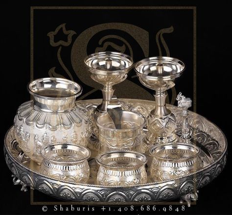 Silver Pooja Thali, Silver Lamps, Silver Market, Silver Articles, Pooja Thali, Pooja Items, Silver Lamp, Silver Pooja Items, Pooja Room Door Design