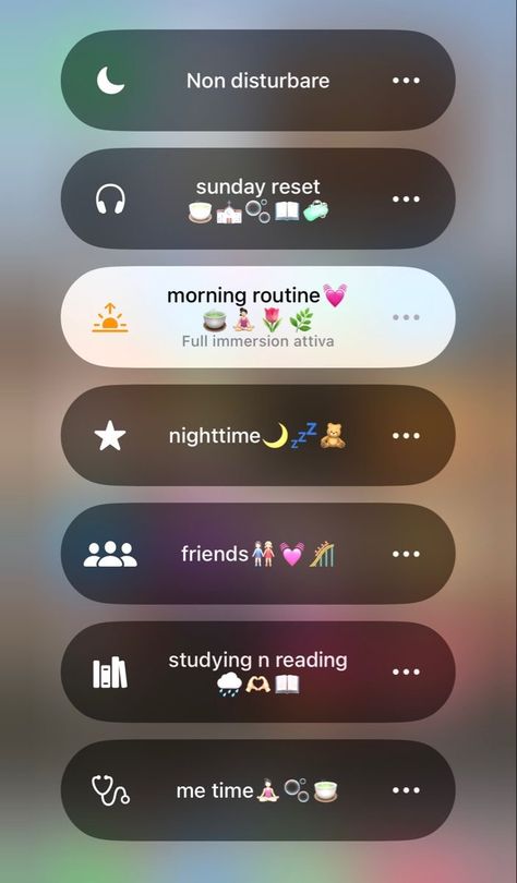 New Focus Iphone, Iphone Reminder App Ideas, Self Care Iphone Layout, Notes Folder Name Ideas Iphone, Cute Focus Iphone, Messages Organization Iphone, Aesthetic Contact List Iphone, How To Make A Focus On Iphone, Reminder App Aesthetic