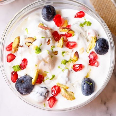 Fruit Cream Recipe (Cream Fruit Salad) Fruit Salad Ice Cream, Indian Fruit Salad, Fruit Cream Recipe, Fruit Cream Recipe Indian, Fruit With Cream, Custard Fruit Salad, Fruit Salad With Cream, Cream Fruit Salad, Amritsari Kulcha