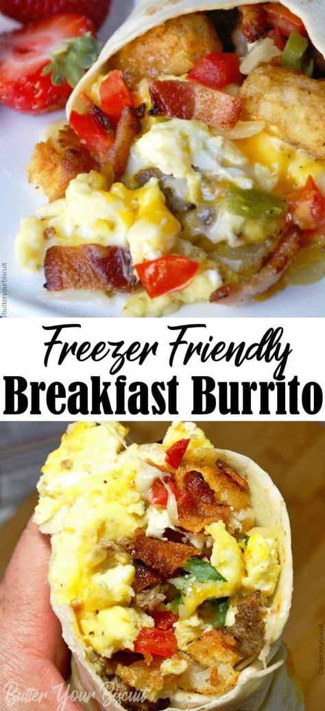 Quick Hot Breakfast Ideas, Burrito Recipe Freezer, Diy Condiments, Breakfast Burrito Recipe, Freezer Breakfast Burritos, Breakfast Burritos Frozen, Burrito Recipe, Breakfast Burritos Recipe, Favorite Breakfast Recipes