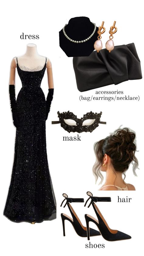 Black Masquerade Outfit, Mask Party Outfit, Masked Ball Outfit, Masquerade Ball Outfit, Masquerade Party Outfit, Masquerade Outfit Ideas, Masquerade Ball Outfits, Masquerade Ball Dresses, Halloween Costumes Brunette