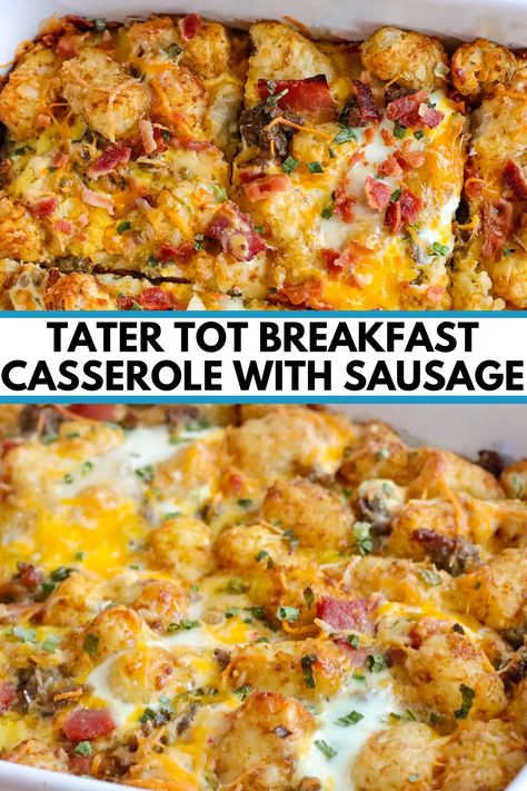 Sausage Tatertot Casserole Breakfast, Loaded Tater Tot Breakfast Casserole, Breakfast Tots Frittata, Tator Tot Sausage Casserole Breakfast, Sausage Cream Cheese Tater Tot Breakfast Casserole, Tater Tot Breakfast Casserole Sausage Pioneer Woman, Loaded Breakfast Tater Tots Recipes, Breakfast Tater Tot Casserole With Gravy, Italian Sausage Tater Tot Casserole