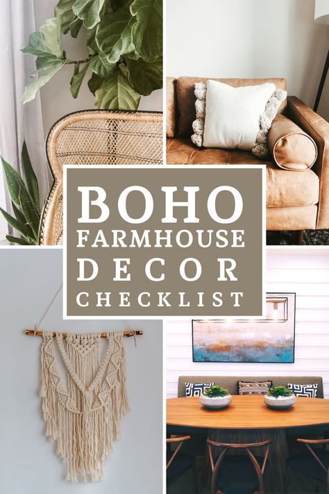 Boho Farmhouse Inspiration, Farmhouse Boho Wall Decor, Boho Farmhouse Apartment, Boho Decorating Ideas For The Home, Farmhemian Living Room, Boho Lamps Bohemian Decor, Southwest Farmhouse Decor, Country Boho Home, Rustic Boho Living Room Decor