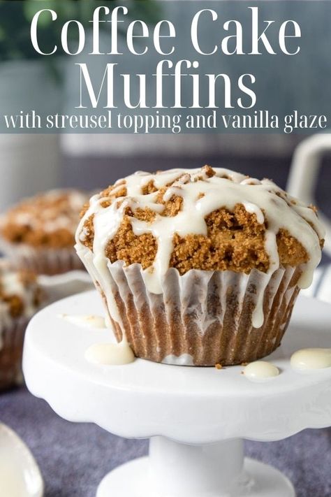 Coffee Cake Muffin Recipes, Cinnamon Streusel Topping, Sour Cream Muffins, Breakfast Coffee Cake, Coffee Cake Recipes Easy, Coffee Cake Muffins, Cinnamon Streusel, Comfort Desserts, Cake Muffins