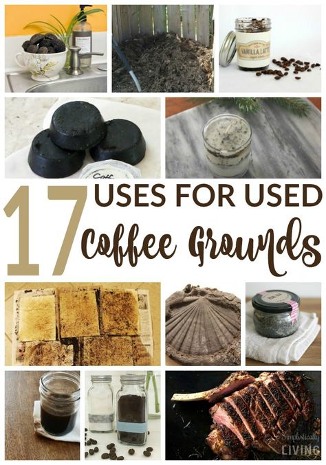 17 Uses for Used Coffee Grounds Simplistically Living http://legendofstyle.com/ Coffee Grounds Candle, Leftover Coffee Grounds, Leftover Coffee, Used Coffee Grounds, Coffee Soap, Coffee Hacks, Uses For Coffee Grounds, Natural Beauty Diy, Coffee Grinds