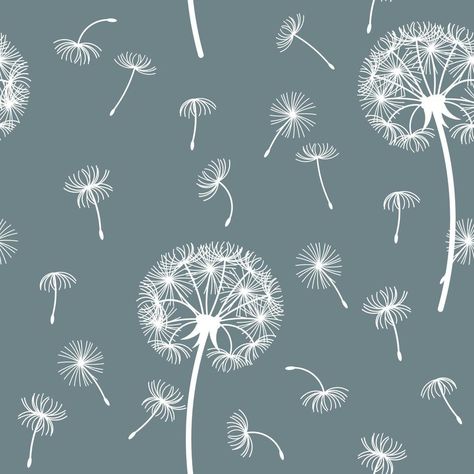 Dandelion Vector, Dandelion Pattern, Wrapping Paper Design, Paper Design, Seamless Pattern, Wrapping Paper, Seamless Patterns, Vector Art, Dandelion